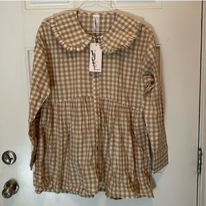 Violet Romance Maternity peter pan collar blouse size 10 US